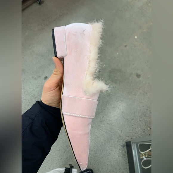 (RARE!) Pink velvet and fur Marie Antoinette flats by Miu Miu - Picture 4 of 11